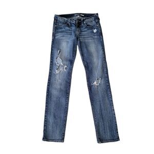 EUC Bluehead women's Super Skinny  Destroyed distressed Jeans, 7 Blue